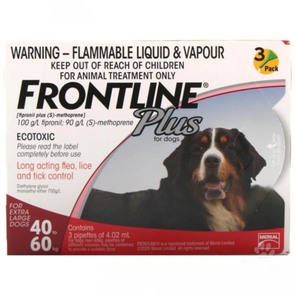 frontline plus extra large dog