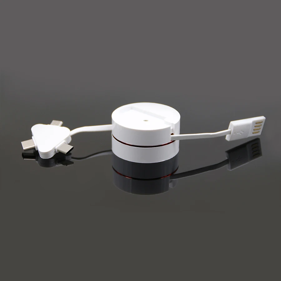 2018 Retractable Phone Cable 3in1 USB Charger Data Cable For IOS Micro USB Charging Cables Android Type C - ANKUX.COM