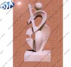 abstract white marble and sandstone modern art statue
