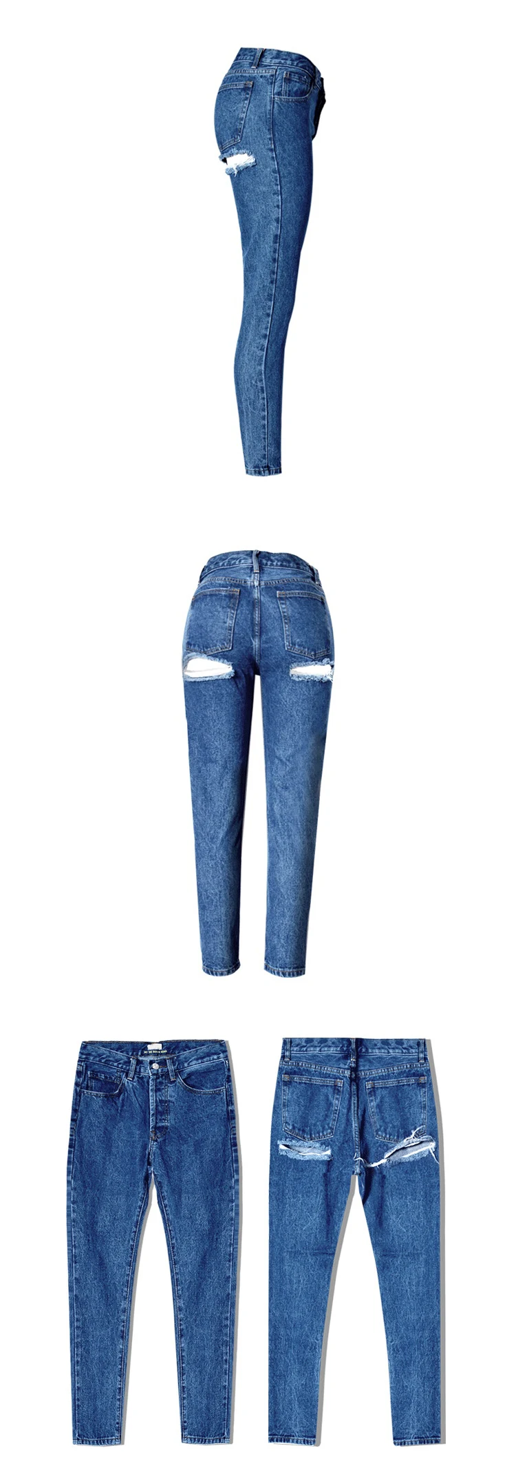 Fidanzato signore di stile di strada blu di lavaggio culo rotto foro  strappato slim fit denim dei jeans delle donne pantaloni casual| Alibaba.com