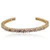 14K Gold Diamond Baguette Cuff Bracelet Jewelry