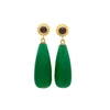 Green Onyx & Amethyst Gemstone Earring