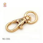 Lovely small ring golden color snap hook for key chains