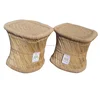 Rattan Wicker Indian Traditional Modern Living-room floor ottomans manufacture new designed stool / chair For Home and Garden