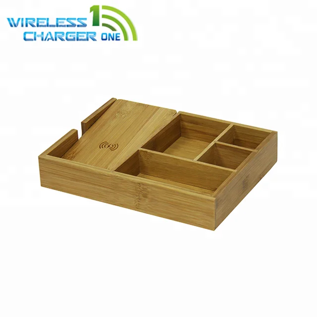 2018 Hot Bamboo Wood Wireless Charging Mens Valet Tray 2018 Hot Bamboo Wood Wireless Charging Mens Valet Tray