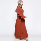 New Design Islamic Long Sleeve Featuring Arabian Loose Robe Muslim Dress Abaya For Women