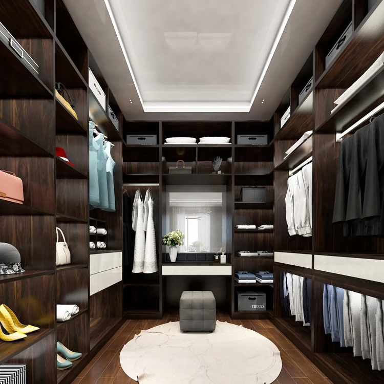 Custom Bedroom Closet Wall Wardrobe Design For Cardboard Storage