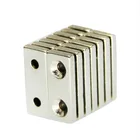Block Magnet Countersunk Hole Shower Curtain Magnets Pull Force More Than 10kg