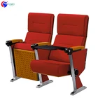 Cheap price modern auditorium seating chairs with writing table
