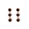 Black Onyx Round Bezel Set Earring Studs