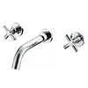Bathroom Sink Faucet Wall Mount Two Handles Lavatory Faucet