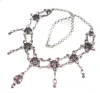 Pink Kunzite Quartz Cut Gemstone Silver Plated Unique Design Necklace Jewelry Beautiful Necklace Set