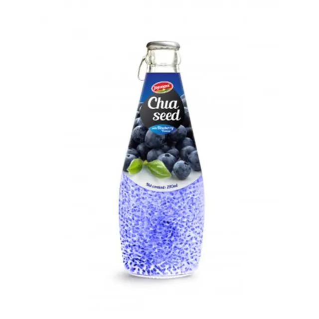 wholesale fruit juice chia seed drink with kiwi flavor in glass