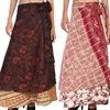 indian unique vintage sari double layered women magic wrap skirts