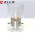 stainless steel round burner bio ethanol tabletop fireplace