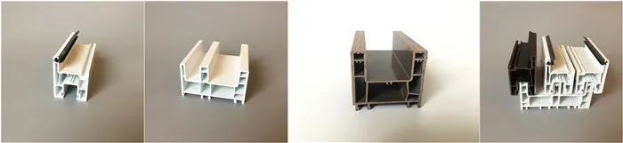 4 Track uPVC Profiles Plastic Door and Window for White Extrusion