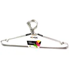 Oem Steel wire garment hanger,windproof hanger for wet clothes