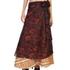 Indian Unique Vintage Sari Double Reversible Layered Women Magic Wrap Skirts