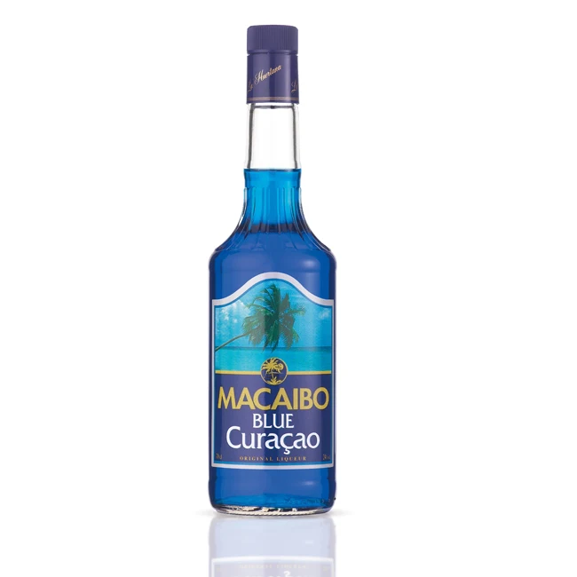 macaibo blue curacao liqueur with 24% alcohol