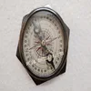 Antique Nautical Marine Brass Six Corner Magnetic Directional Calendar Compass