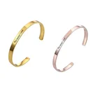 Personalized Jewelry Custom Name bangle Bracelets Stainless Steel Personalized Custom Engraved blank cuff bangles