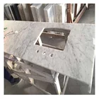 Kitchen top furniture stone Carrara white marble meter price for export