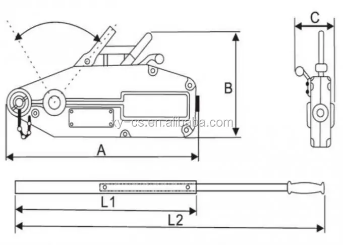 0.8Ton Capacity Manual Lever Winch with 20M Lifting Height and 1 Year Warranty for Construction Hoist