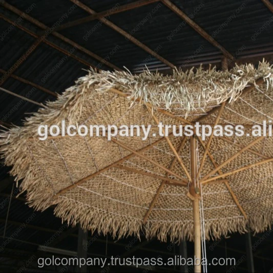 Wholesale Tropical Real Palm Leaf Umbrella Thatched Patio Umbrella With Cover Seagrass Umbrellas Beach Umbrella Cover View Thatched Roof Straw Cover Umbrella Golbamboo Product Details From