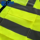 Vest Zipper Pockets Yellow High Visibility Vest