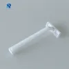 White plastic handle twin stainless steel blade disposable shaving hotel razor