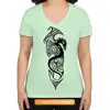 Deep neck t shirt for women with cotton blend fabric dry fit t shirt women at low price