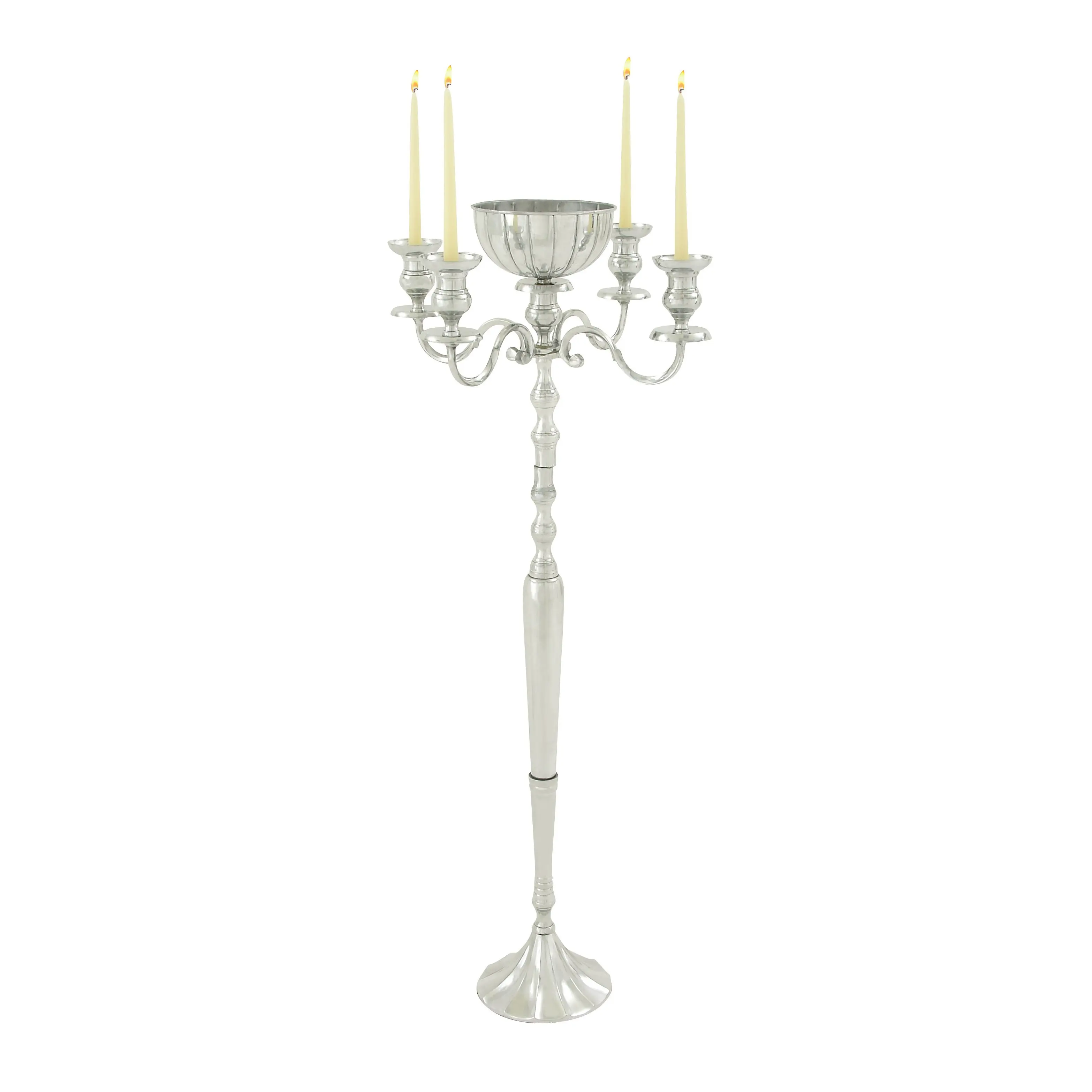 Decorative Floor Standing Golden Candelabra And 8 Arms Gold Candelabra