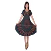 Printed Peacock Mandala Cotton Party Dance Maxi Modest skirt\Dress for Women