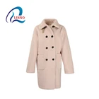 Hot sale fashionable reversible turndown collar solid luxury long fur coat women