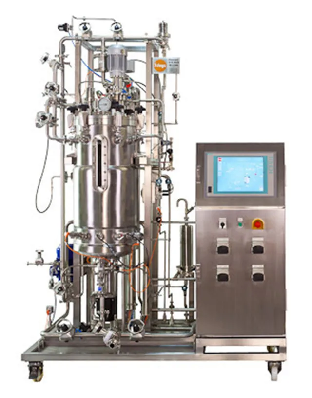 Laboratory Benchtop Glass Cell Culture Fermenter Airlift