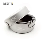(BEST Ti) Pure Titanium Plate/Bowl Tableware Set Titanium Tableware