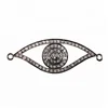 Diamond 925 Sterling Silver Connector Evil Eye Finding