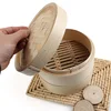Wholesale large bamboo steamer dim sum portable cookware