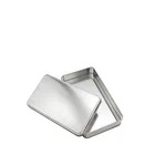 Cutomed rectangular tin metal box with lid for gift packaging