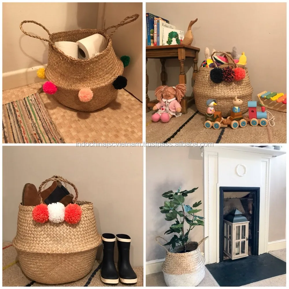 cheap seagrass belly basket/seagrass storage basket wholesale