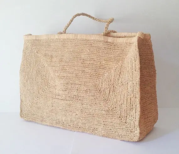 raffia beach bag