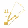Dubai Middle East Arabic Jewelry Manufacturer Light Weight 18k 21k 22k Fine Yellow Gold Jewelry Set