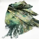 Latest design polyester digital printing animal print water pashmina shawl custom design scarf