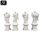 Angel Tombstone Carved Tombstone Outdoor Garden Decor Hand Carved Stone Angel Wings Tombstone