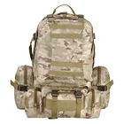Amazon top sale 55L 600D new outdoor waterproof American camouflage military tactical backpack with molle system