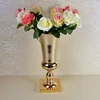 wedding decoration Metal flower Vase, Gold Trumpet Vase For Decoration