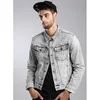 Wholesale Custom Streetwear Denim Men's Cotton Ripped Jean Jacket/OEM 2018 Fashion Men's Denim Jacket Long Sleeves