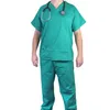 Beautiful cheap nurses hospital wear uniform 100% cotton half sleeve with logo printed