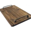 High quality and beautiful rectangle acacia cutting board with handles made in Vietnam