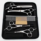 Wholesale Pet Dog Grooming Tool Comb Set for Dogs Cat Hair Cleaning Comb Grooming Kit Pet Dog Scissors Grooming Set